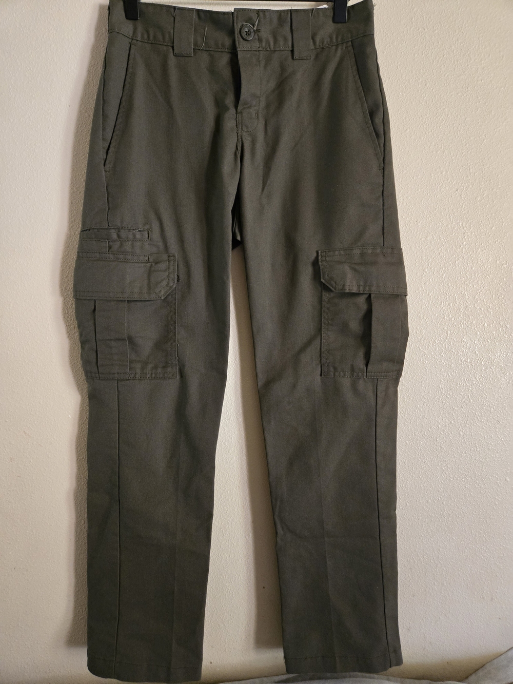 Dickies Olive Green Cargo Pants with Flap Pockets
